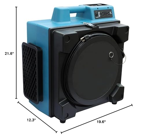 XPOWER X-3400A Air Scrubber 3 Stage Filtration, Negative Air Machine w/Power - Image 10