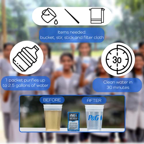 P&G Purifier of Water Portable Water Purifier Packets. Emergency Water Filter - Image 7