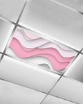 Yukro 1 Pack Pink Ombre Fluorescent Light Covers Pink Gray Gradient Abstract by Unknown
