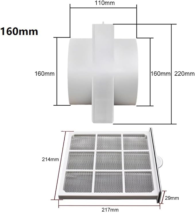 Washable Duct Air Filter for PVC PE Pipe and Aluminum Foil Hose, Aluminum Alloy - Image 3