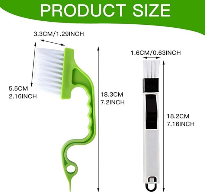Window Groove Cleaning Brush Set 8pcs Scrubber - Image 2