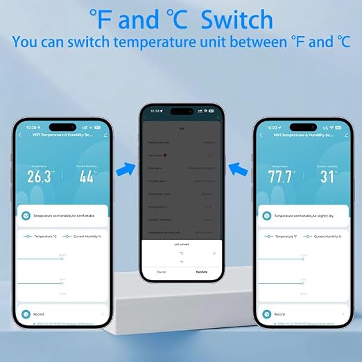Loopo Smart WiFi Hygrometer Thermometer, 2.4GHz Indoor Temperature Humidity - Image 4