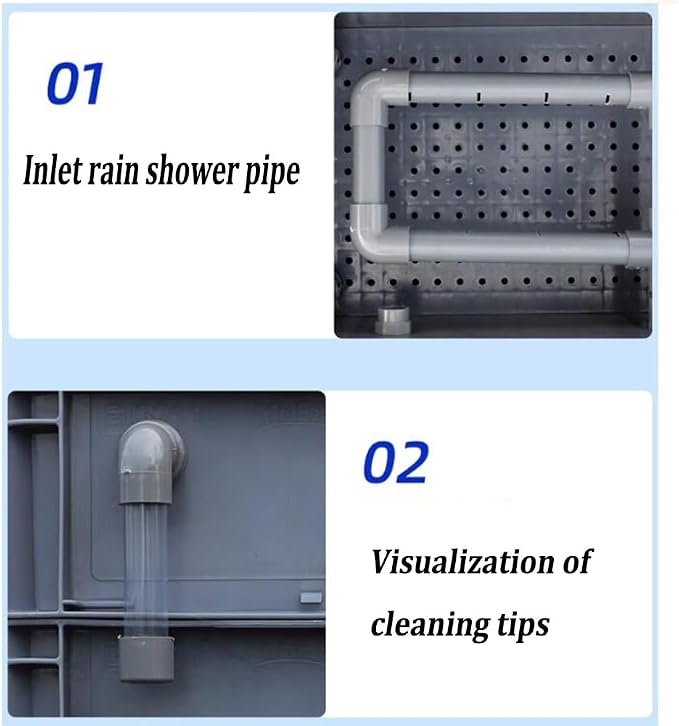 GRRICEPL Fish Tank Filter Box, Waterfall Bio-Filtration Aquarium, Turtle Tank - Image 4