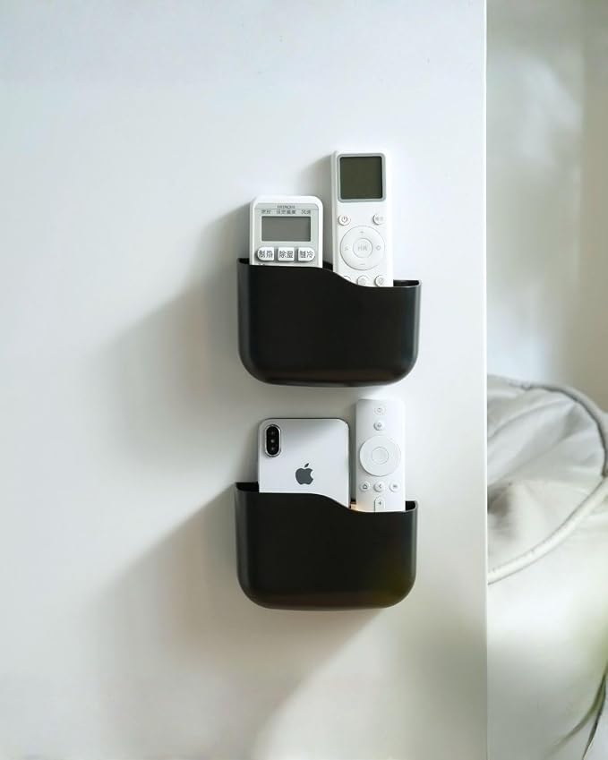 LINFIDITE 2 Pack Adhesive TV Remote Control Holder Wall Mount TV Remote Holder - Image 8
