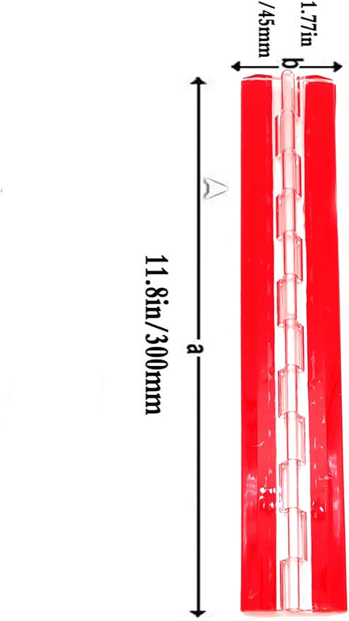 Acryl-Hinges 300mm Transparent Plastic Piano Hinge, 11.8" Self-Adhesive - Image 3