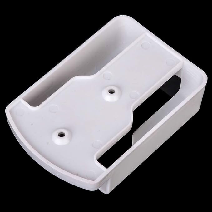 Remote Holder Wall Mount Media Controller Organizer White Plastic Storage Box - Image 3