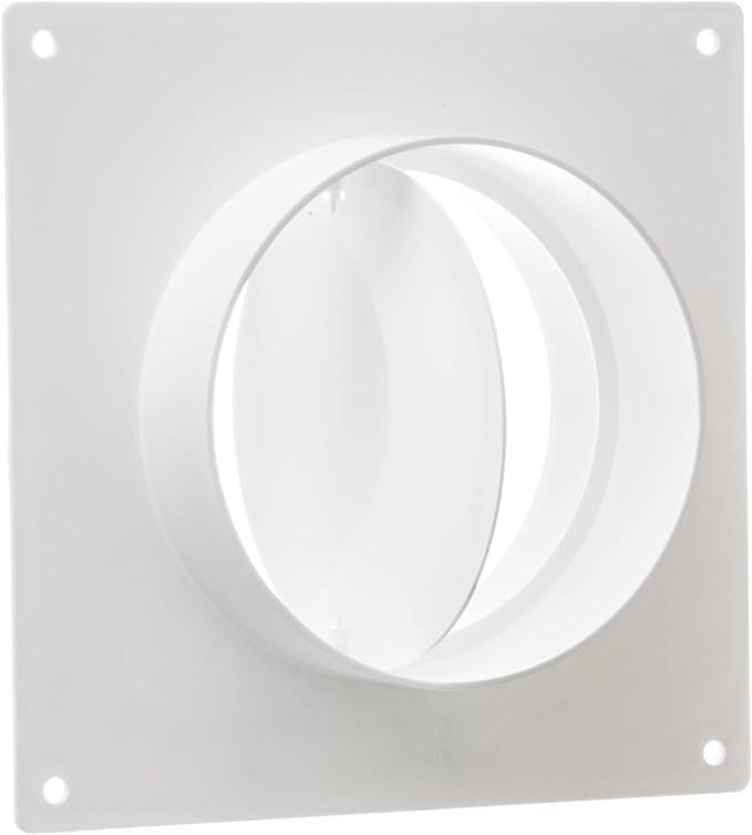 Duct Connector Flange with Backdraft Damper – Plastic Round Vent Pipe Adapter – - Image 8
