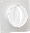 Duct Connector Flange with Backdraft Damper – Plastic Round Vent Pipe Adapter – by LIRAST