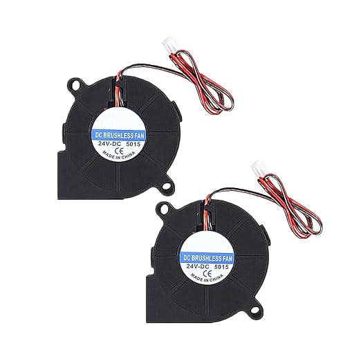 2 Pcs 50x50x15mm 5015 24V DC Brushless Blower Cooling Fan Turbine Turbo by Rirsoasy