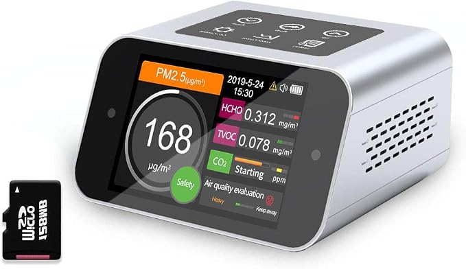 A18 Air Quality Monitor Indoor Co2 Meter Dust PM2.5 PM1 PM10 Particle Counter by BRWISSEN