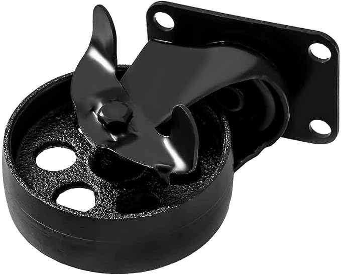 FactorDuty Set of 4 Metal Swivel Plate Caster Wheels - Image 8
