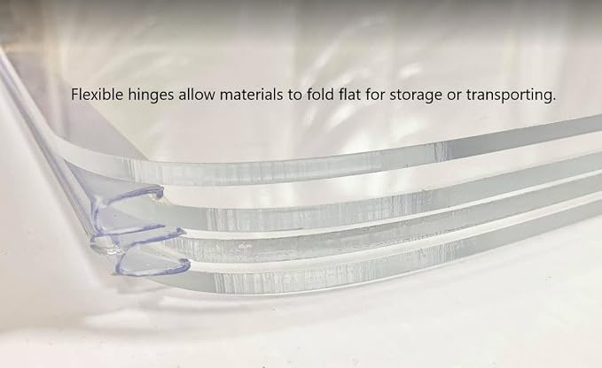 Clear PVC Hinge Piano Style for 1/4" Material, 36 Inch 1 Piece No Screw or Glue - Image 5