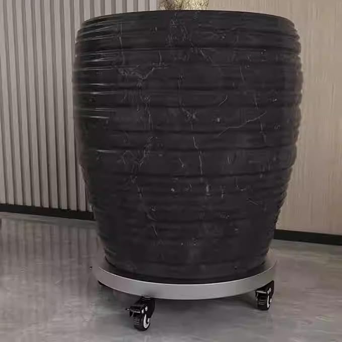 Outdoor Metal Plant Caddy with Wheels - Image 3