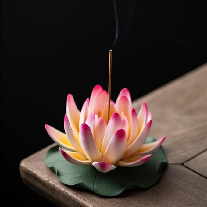 Ceramic Handicraft Stick Incense Burners Simulation Lotus Incense Holder - Image 3