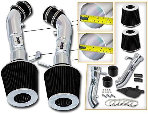 Cold Air Intake System with Heat Shield Kit + Filter Combo BLACK Compatible - Image 2