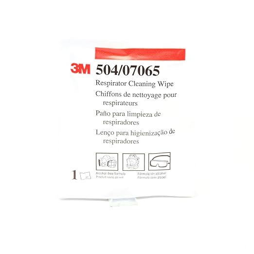 3M 50051131070658 504 Alcohol-Free Respirator Cleaning Wipes 504 by 3MIndustrial