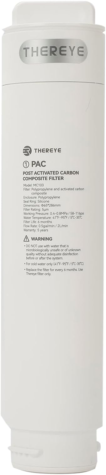 Post Activated Carbon Composite Filter, Replacement PAC Water Filter, by THEREYE