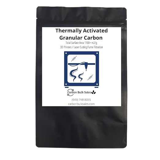 Activated Carbon for 3D Printers, Thermaly Activated, Low-Dust GAC Charcoal for by Carbon+Bulk+Sales
