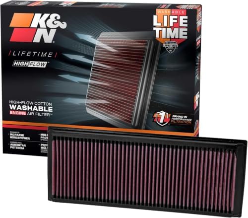 K&N High-Flow Original Lifetime Engine Air Filter: Increase Power: Premium by KNEngineeringInc