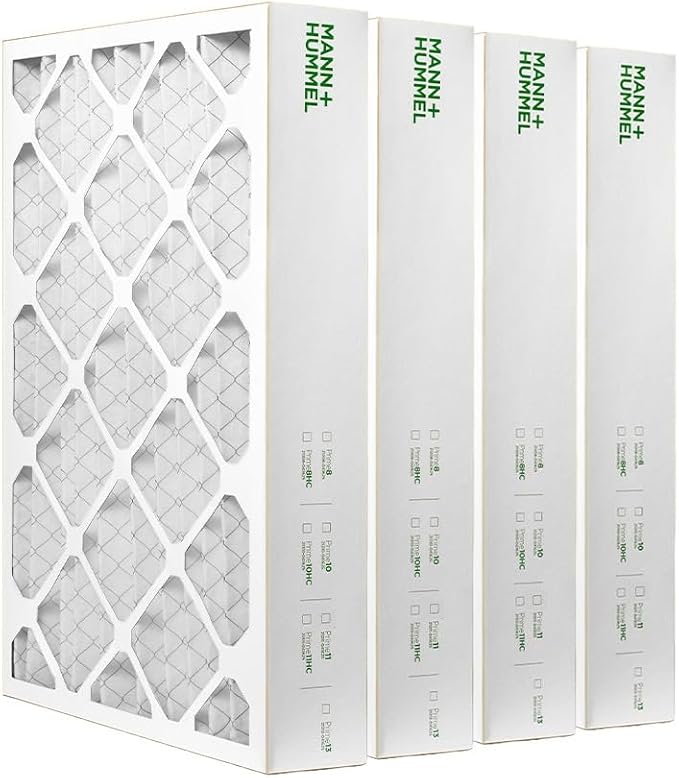 Mann+Hummel 16x25x4 MERV 8 Pleated HVAC AC Furnace Air Filters. Box of 4. by MannHummel