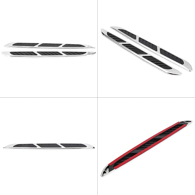 1 Pair Car Hood Vent Air Intake Grille, Car Exterior Hood Side Door Air Flow - Image 7