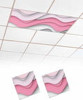 Yukro 2 Pack Pink Ombre Fluorescent Light Covers Pink Gray Gradient Abstract by Unknown