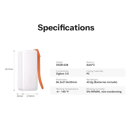 SONOFF SNZB-02B AirGuard TH Lite Zigbee Temperature Humidity Sensor, - Image 9