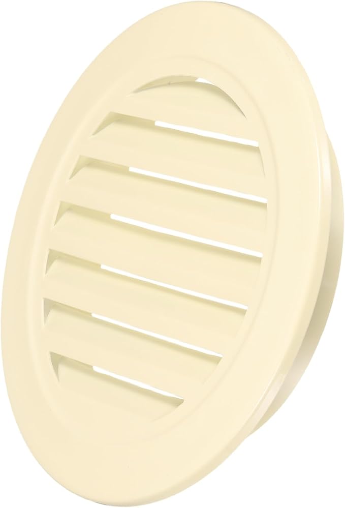 PATIKIL 8" Round Air Vent, Louver Grille Cover Aluminum Alloy Soffit Vent HVAC by PATIKIL