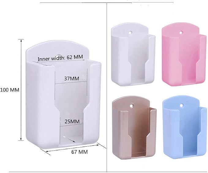 Pack of 2 Fashion Remote Control Holders Self Adhesive Wall Mount Air - Image 2