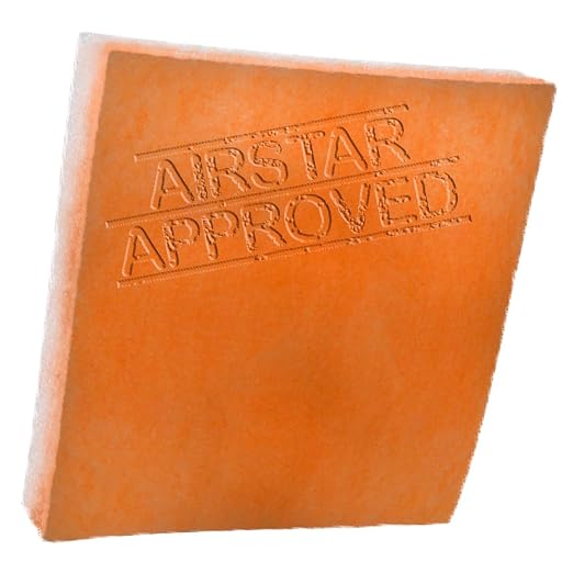 5 Feet of Orange and White Air Filter Media Roll, MERV8 Polyester Tackified - Image 3