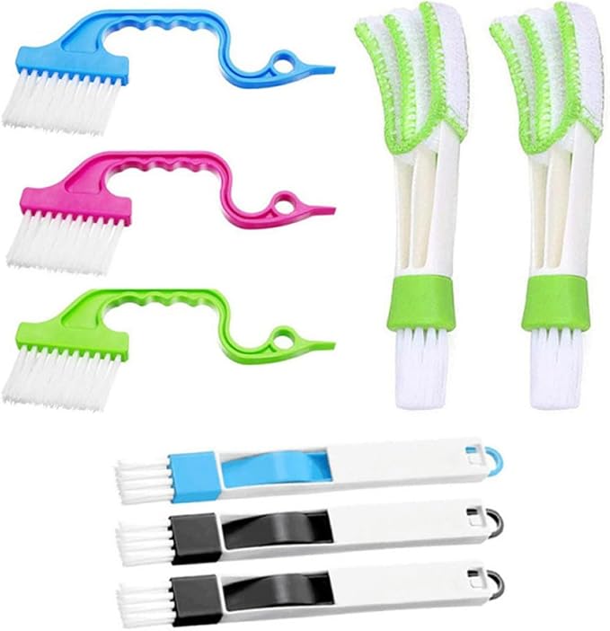 Beaupretty 8pcs Window Groove Cleaning Brush Set Soft Bristles by Beaupretty