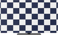 Navy Blue White Checker Indoor TV Cover, Elastic TV Screen Protector Buffalo by Unknown