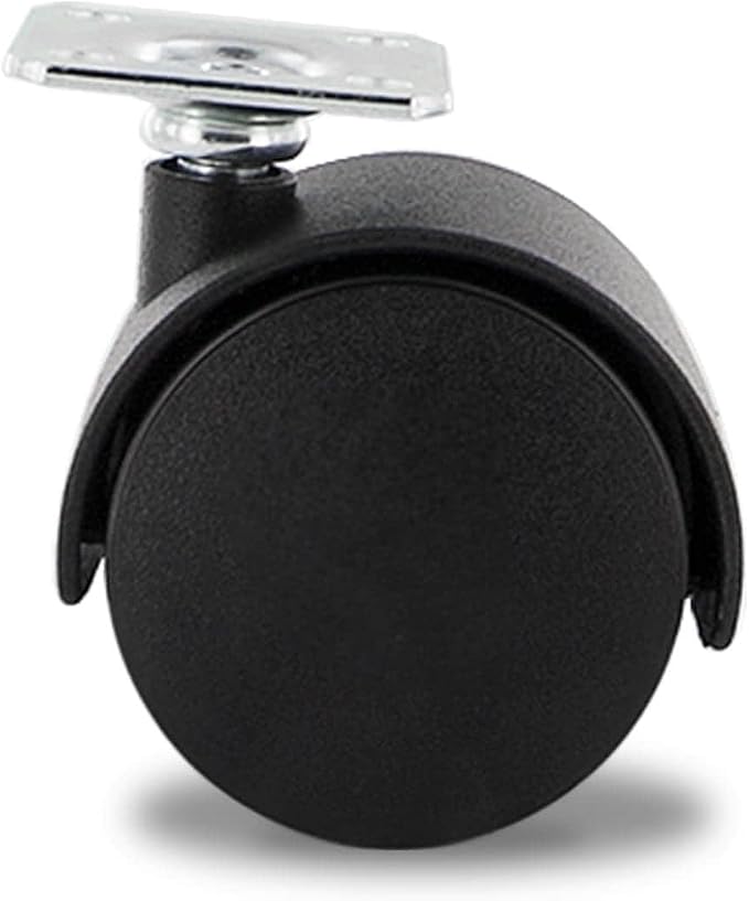 2" Wheel Diameter | Black Nylon Swivel Hooded Samson Twin Wheel Caster | 1-1/2" - Image 3