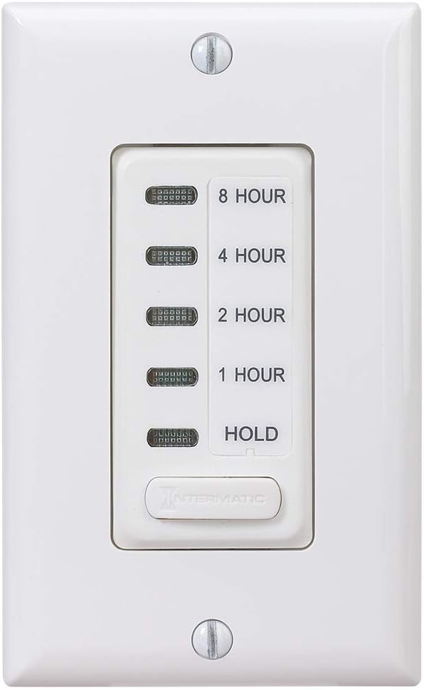 Intermatic EI220W 1/2/4/8 Hour SPST 1800-Watt In-Wall Countdown Timer by Intermatic