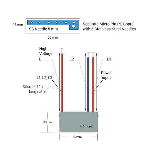Negative ion Generator, 12VDC Low Voltage, Output 7.5Kv, HVAC Module 5 SS pin - Image 2