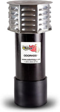 OdorHog Metal Cap Slip On Vent Stack Pipe Filter 4" Black ABS, Removes Outdoor by OdorHog-StoptheStink