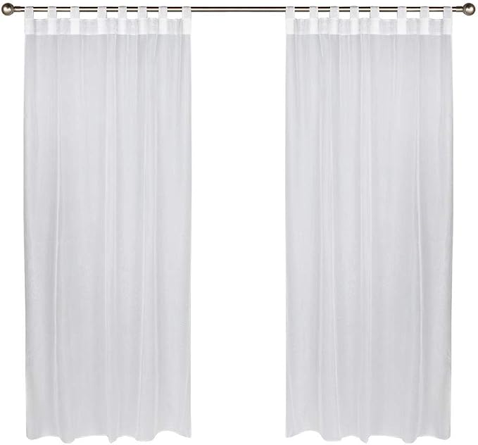 Outdoor De'cor Escape Waterproof Outdoor Sun Filtering Voile Tab Top Curtain by Unknown