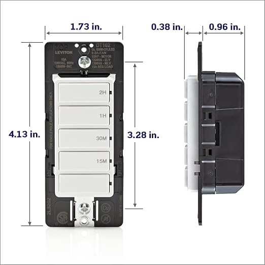 Leviton Countdown Timer Switch for household lights and exhaust fans, 15-30 min - Image 8