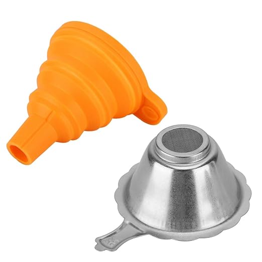 3D Printer Metal Filter Funnel, 3D Printer Resin Foldable Silicone Funnel+Metal - Image 8