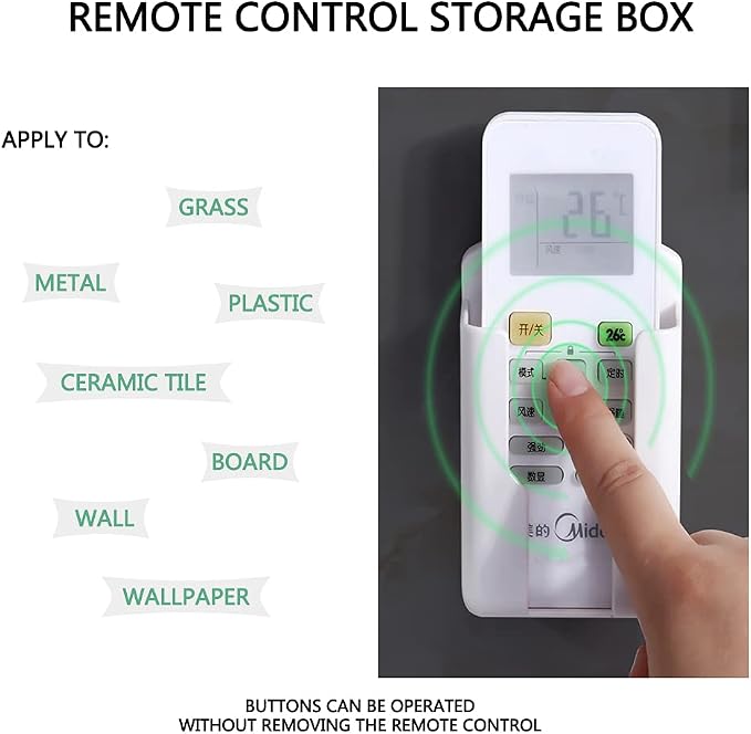 2 Pcs Wall Mount Remote Control Holder Media Player Controller Holder, - Image 5