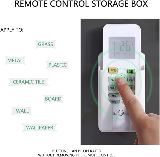 2 Pcs Wall Mount Remote Control Holder, Media Player Controller Holder - Image 5
