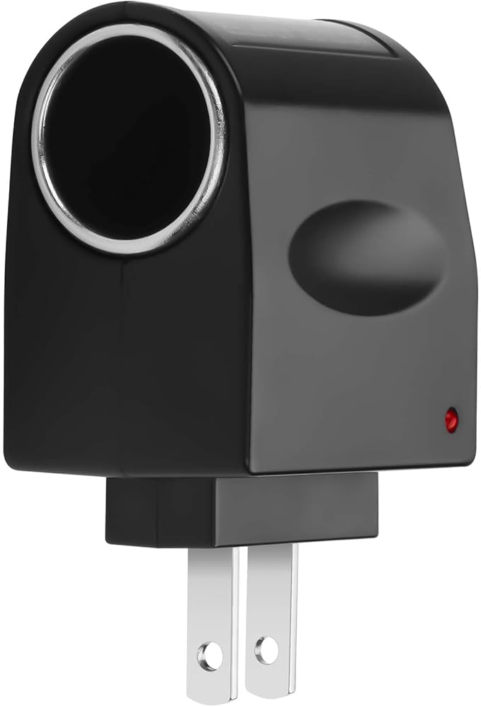 CERRXIAN AC to DC Adapter Wall Plug to 12V 12W Cigarette Lighter Converter by CERRXIAN