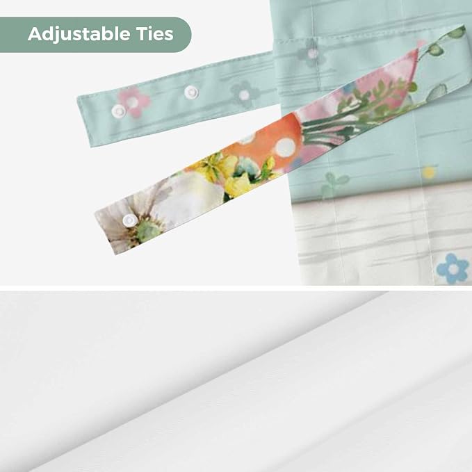 Easter Tie Up Valance Curtains for Windows, Kitchen Curtains Window Shades - Image 7