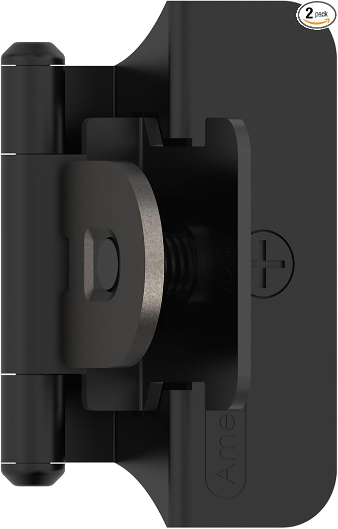 Amerock BPR8701FB | Cabinet Hinge | 1/4 inch Overlay Double Demountable | Matte by Amerock