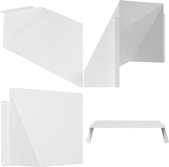 10" x 5" White Galvanized Steel Vent Cover - Image 7