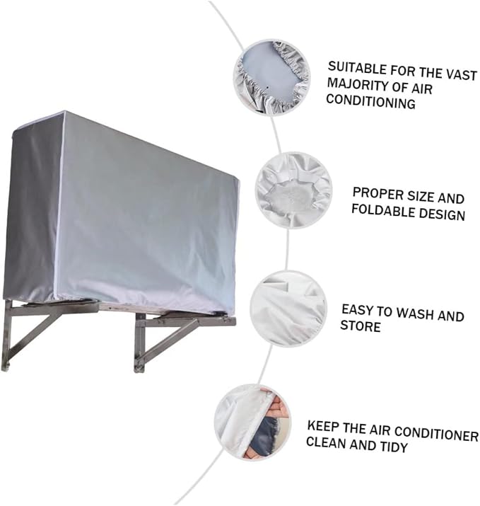 Happyyami Air Conditioner Hood Air Conditioner Cover Weatherproof Easy to Clean - Image 6