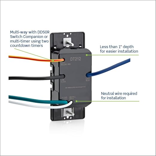 Leviton Countdown Switch for lights, pool pumps, 2-4-8-12 hour, Neutral Wire - Image 3