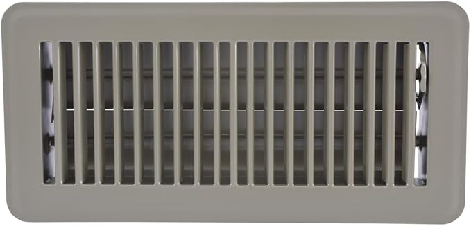 EZ-FLO 4 x 10 Inch Floor Register Vent Cover, One-Way Ventilation Register by EZ-FLO