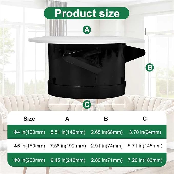 Soffit Vents 4 Inch, Round Exhaust Air Vent Cover - Image 2
