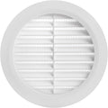 White 4" Inch Round Ventilation Grille by ECOPROVENT